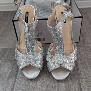 Silver Stap high heels